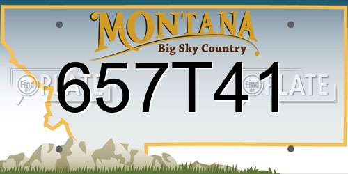 657T41 Montana License Plate