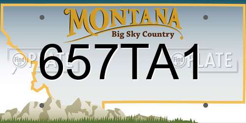 657TA1 Montana License Plate