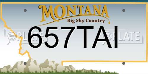 657TAI Montana License Plate