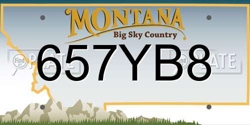 657YB8 Montana License Plate