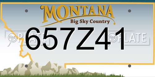 657Z41 Montana License Plate