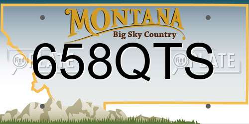 658QTS Montana License Plate