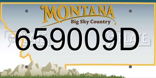 659009D Montana License Plate
