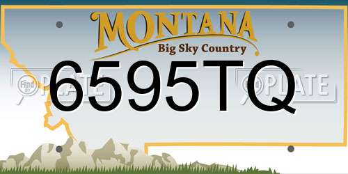 6595TQ Montana License Plate