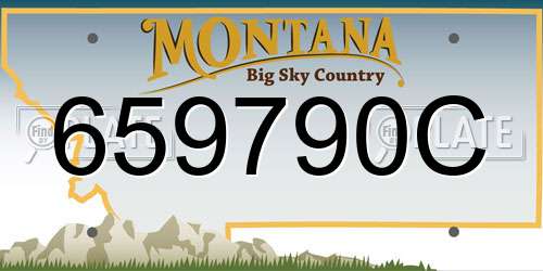 659790C Montana License Plate