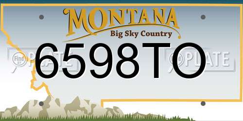 6598TO Montana License Plate