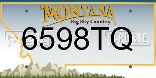 6598TQ Montana License Plate