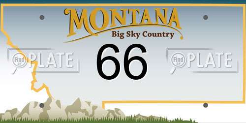 66 Montana License Plate