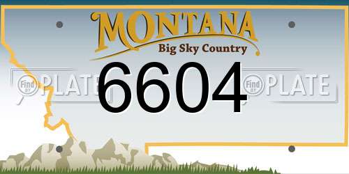 6604 Montana License Plate