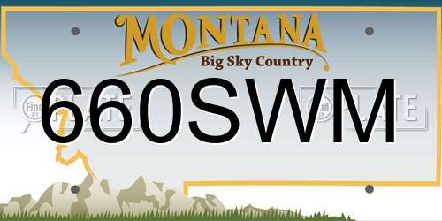 660SWM Montana License Plate
