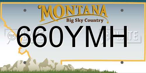 660YMH Montana License Plate