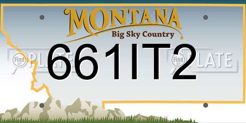 661IT2 Montana License Plate