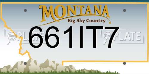 661IT7 Montana License Plate