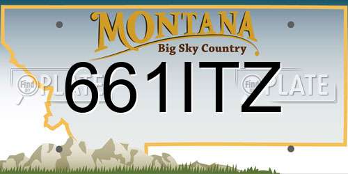 661ITZ Montana License Plate