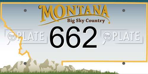 662 Montana License Plate