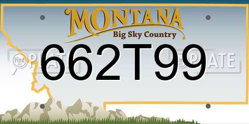 662T99 Montana License Plate