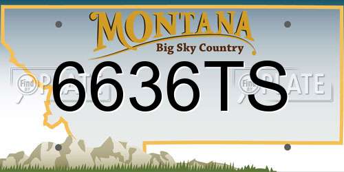 6636TS Montana License Plate
