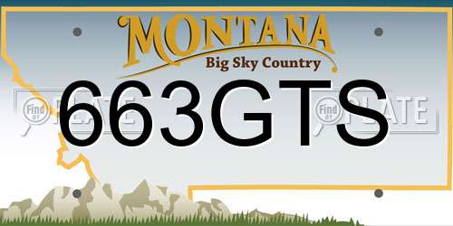 663GTS Montana License Plate