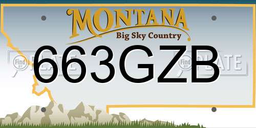 663GZB Montana License Plate