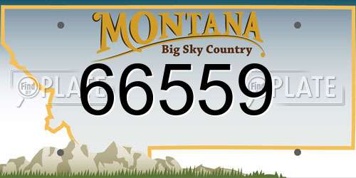 66559 Montana License Plate