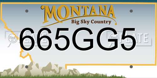 665GG5 Montana License Plate