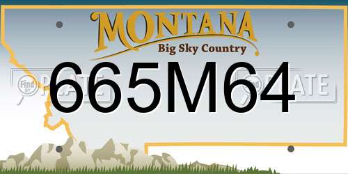 665M64 Montana License Plate