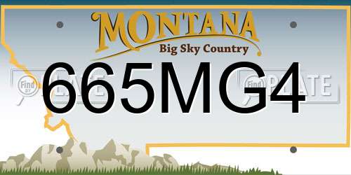 665MG4 Montana License Plate