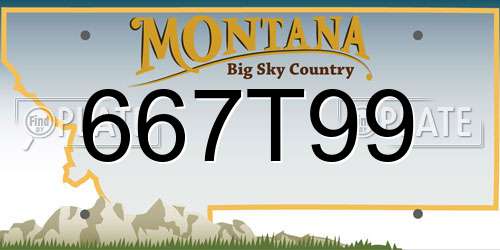 667T99 Montana License Plate
