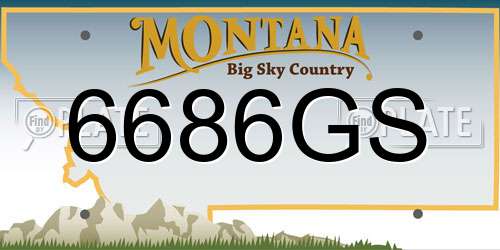 6686GS Montana License Plate