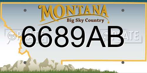 6689AB Montana License Plate