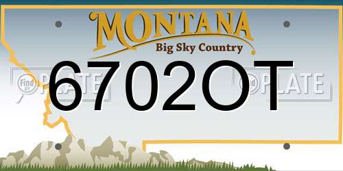 6702OT Montana License Plate