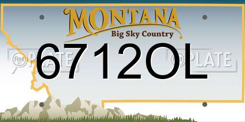 6712OL Montana License Plate