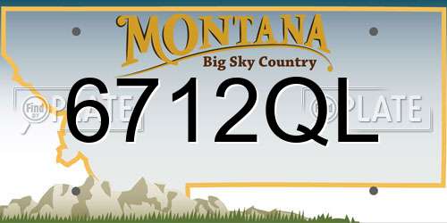 6712QL Montana License Plate