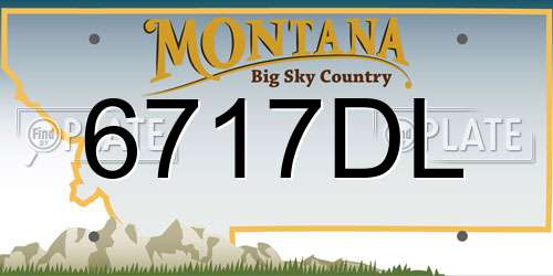 6717DL Montana License Plate