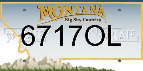 6717OL Montana License Plate