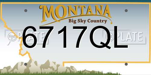 6717QL Montana License Plate