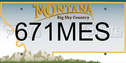 671MES Montana License Plate