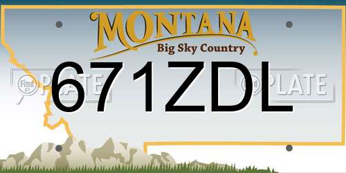 671ZDL Montana License Plate