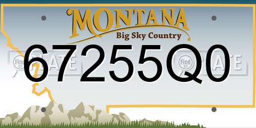 67255Q0 Montana License Plate