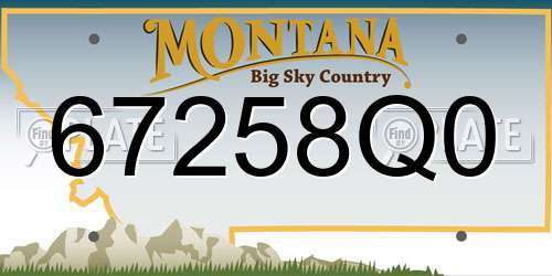 67258Q0 Montana License Plate