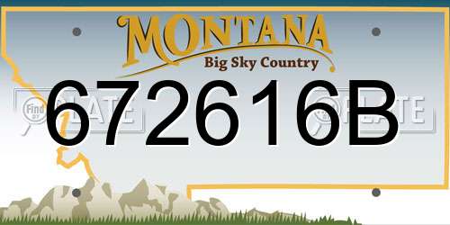 672616B Montana License Plate