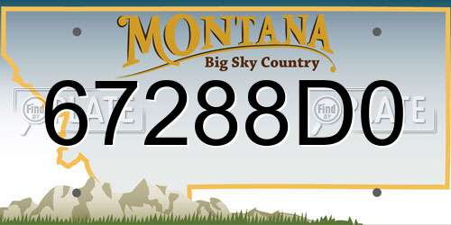 67288D0 Montana License Plate