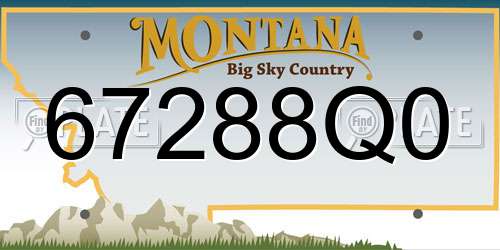 67288Q0 Montana License Plate