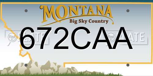 672CAA Montana License Plate
