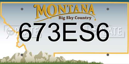 673ES6 Montana License Plate