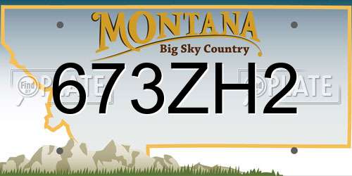 673ZH2 Montana License Plate