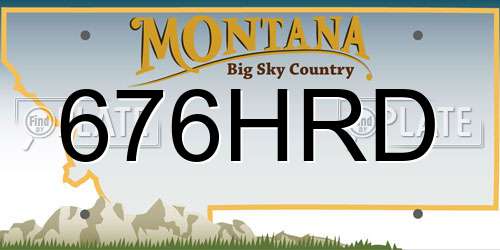 676HRD Montana License Plate