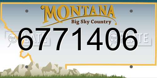 6771406 Montana License Plate