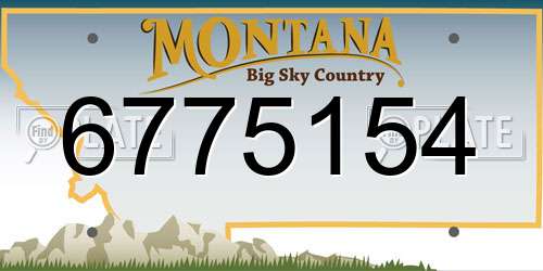 6775154 Montana License Plate