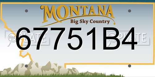 67751B4 Montana License Plate